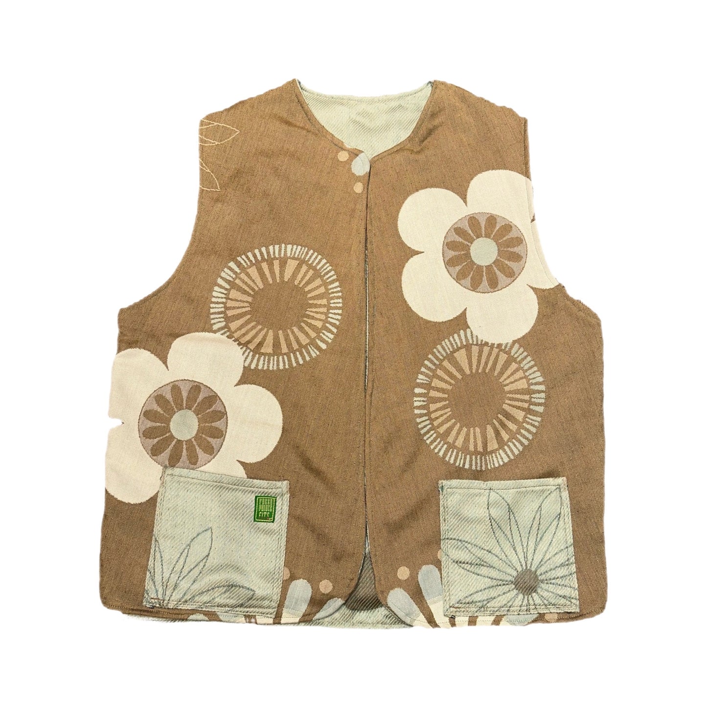 Reversible Tan/Teal Vest