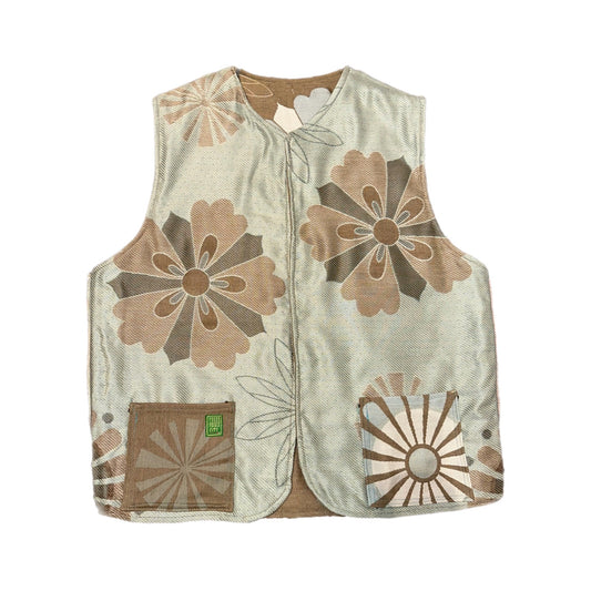 Reversible Tan/Teal Vest