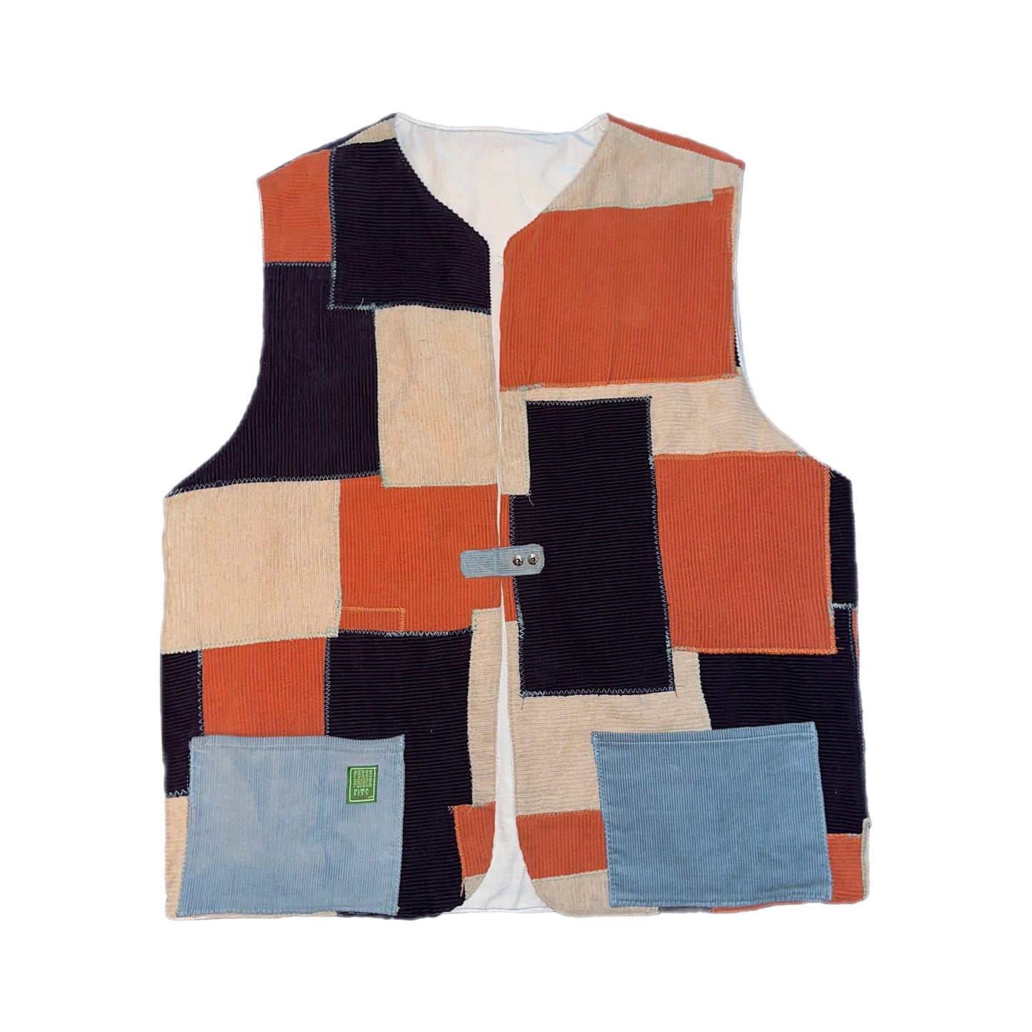 Corduroy Colorblock Vest