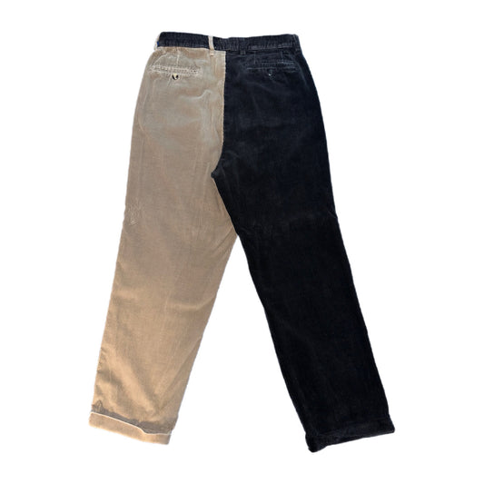 Two-Tone Corduroy Pants